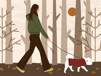 New Year’s Resolution - Walk Baxter More 2021 dribbbleweeklywarmup illustration resolution