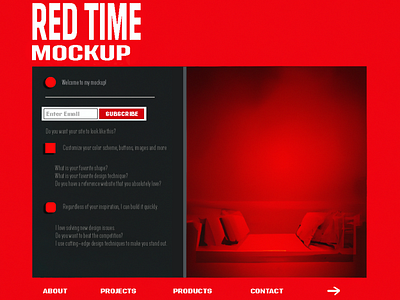 MOCKUP - Red Time branding graphic design ui