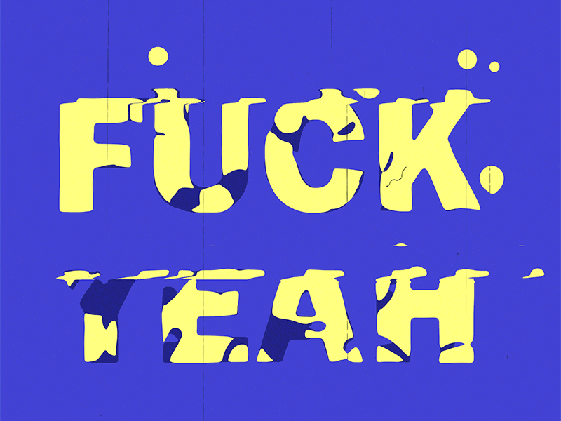 F Yeah after effects aniamtion animated text lettering typography