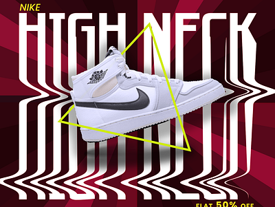 High neck shoes banner banner graphic design high neck shoes design