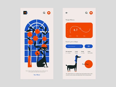 Pet App colour palette illustration illustration art mobile mobile app mobile app design mobile design mobile ui mobile ui design mobile uiux typography ui ux web