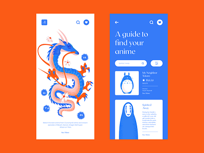 The Ultimate Anime Filler Guide anime colour palette illustration mobile mobile app mobile app design mobile design mobile ui typography ui ux web design website