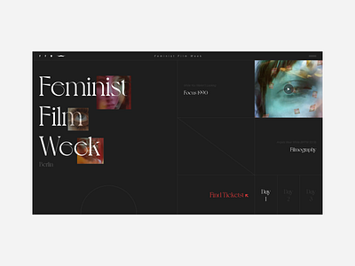 Feminist Film Week colour palette design film filmfest flat mobile app mobile ui typography ui ui ux ui design uidesign uiux web web design webdesign website website design