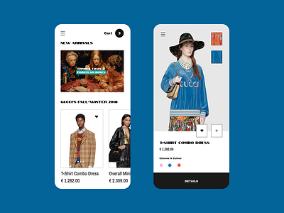 Mobile Shopping App app design application blues cart colors colour palette flat gucci mobile mobile app mobile app design shop shopping shopping bag typography ui ux web web design website