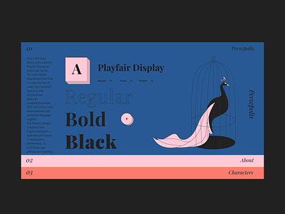 Playfair Display design flat font font design illustraion illustrator motion motion design newspaper typography ui ux web web design website