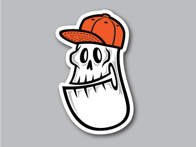 Skull Dude Sticker Design cap skull sticker