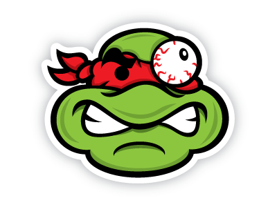 Crazy Ninja Turtle sticker design big crazy eye illustration sticker tmnt