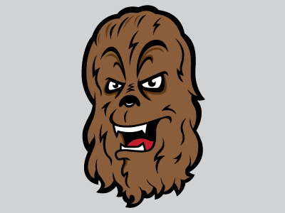 Chewie chewbacca illustration star vector wars wookie