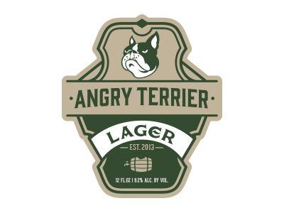 Angry Terrier Lager Label design