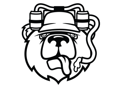 Drunk Bear bear beer hat illustration vector