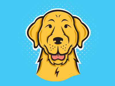 Labrador Dog Illustration dog gold illustration labrador pet vector