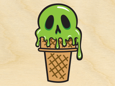 Skull Ice Cream ice cream illustration skull vector