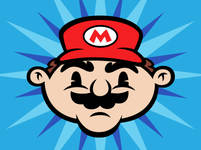 Mario Head illustration mario super mario bros vector video games