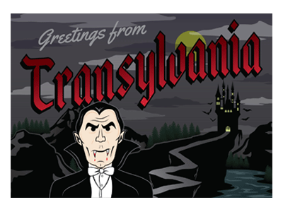 Dracula Postcard dracula illustration postcard