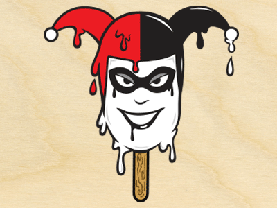 Harley Quinn Popsicle batman harley quinn illustration vector