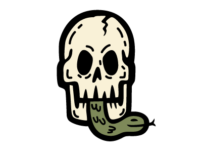 Skull & Snake illustration skull snake vector