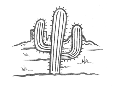 Desert Landscape Doodle desert doodle drawing