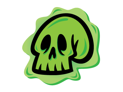 Glowing Skull green illustration skull vector