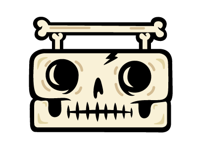 Skull Boom Box boom box illustration skull vector