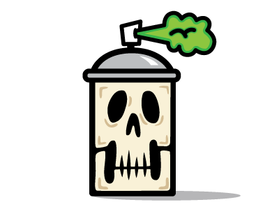 Skull Spray Can illustration skull spray can vector