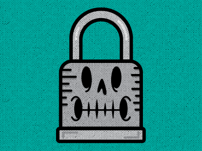 Skull Lock Illustration illustration skull