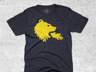 Fire Breathing Grizzly Shirt cotton bureau design grizzly illustration t shirt