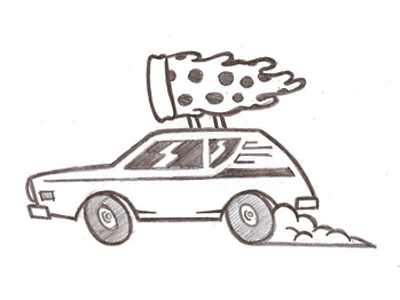 Pizza Delivery Doodle doodle drawing