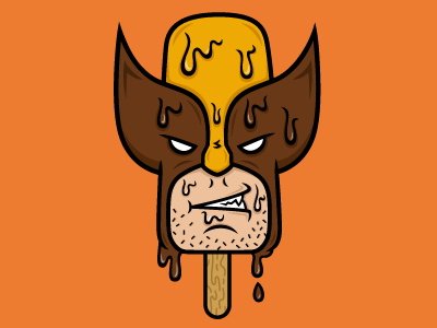 Wolverine Popsicle illustration