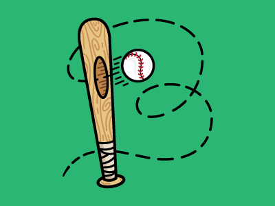 Baseball B baseball illustration letter sport type