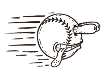 Inktober Day 1 baseball drawing inktober