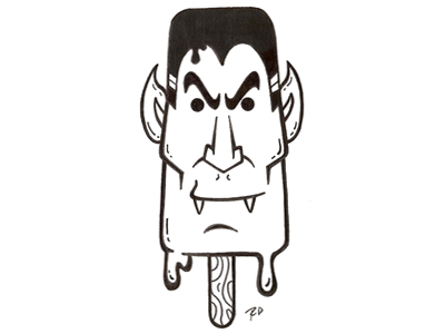 Inktober Day 2: Vamp-sicle doodle drawing inktober popsicle vampire