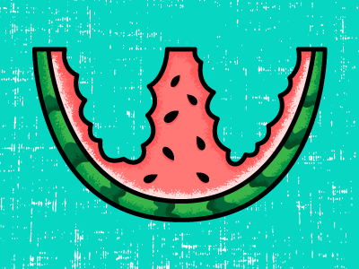W Is For Watermelon design food illustration letter type typography watermelon