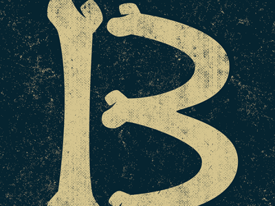 Bones B design design letter type