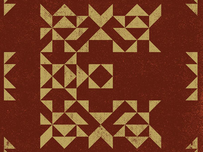 Geometric E design letter type