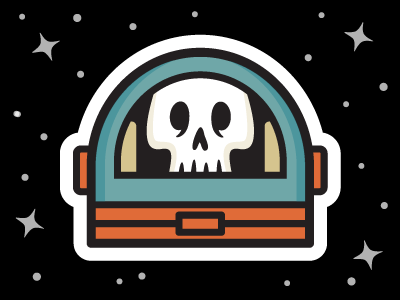 Space Skull sticker design design illustration skull space sticker