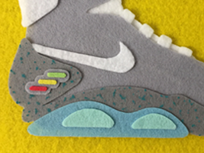 Back to the Future Nike Mag Felt design