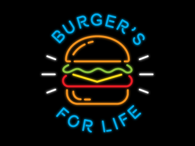 Burgers For Life design illustration