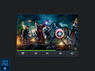 Another Video Player [Free PSD] app design freebies ui ux vidoe player widget