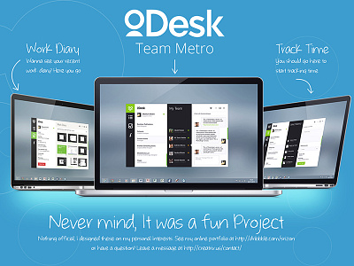 oDesk Team Desktop App Redesign #Metro #Flat desktop flat metro odesk time tracker ui ux windows8