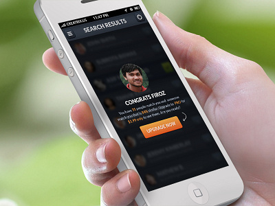 Upgrade To Unlock app design buy finder ios6 iphone list mobile app search result ui upgrade ux