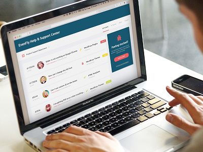 Support Center Design forum support ticket ui ux web design wordpress