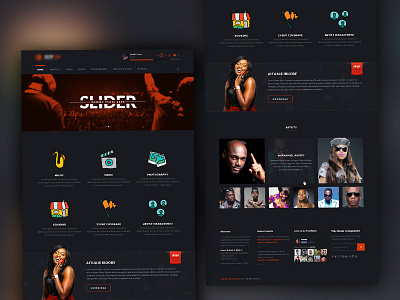 Music Website Design Work In Progress