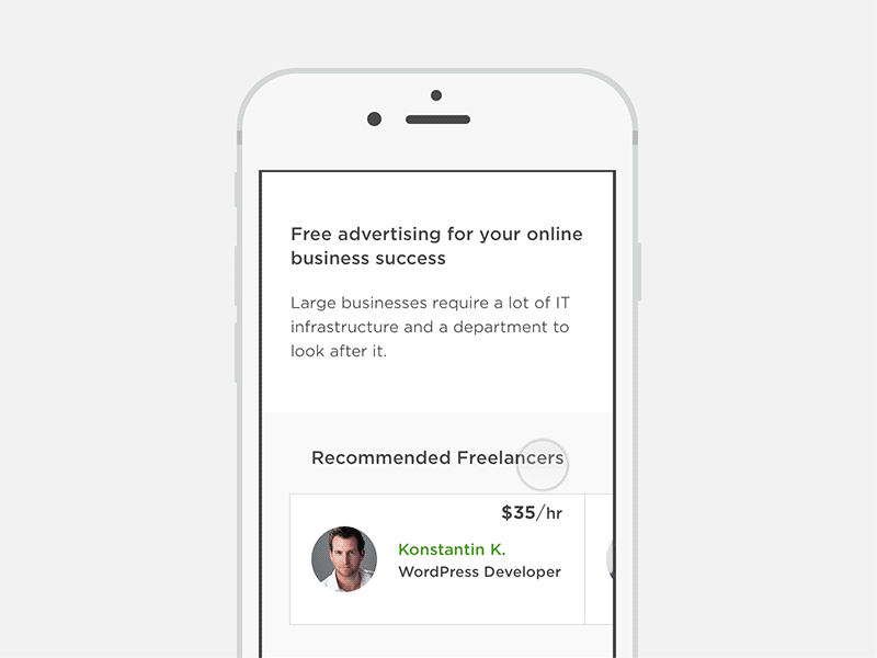 Recommended Freelancers Widget