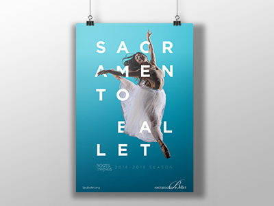 Ballet Poster design gradient poster typography