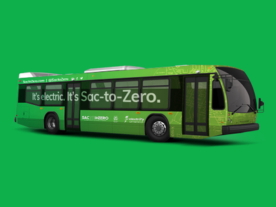Bus Wrap brand campaign gradient green wrap