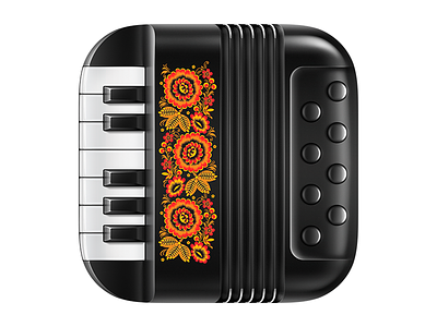 Accordéon accordion app application folk fur harmonica icon interface ios6 ios7 music synthesizer