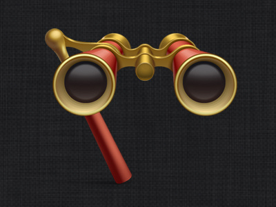 Opera (fully vector) binoculars glass icon look see music opera vector