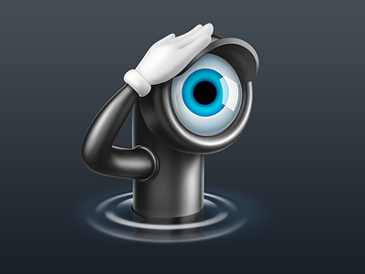 Periscope Pro camera character icon interface macos peeping periscope spy surveillance video zipzap