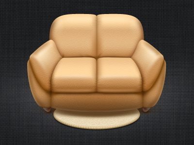 Sofa carpet chair home icon illustration illustrator sofa texture vector