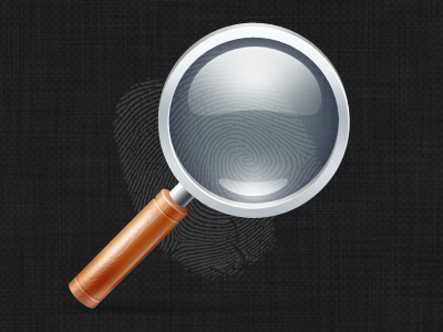 Detective detective fingerprint icon magnifying glass ranger